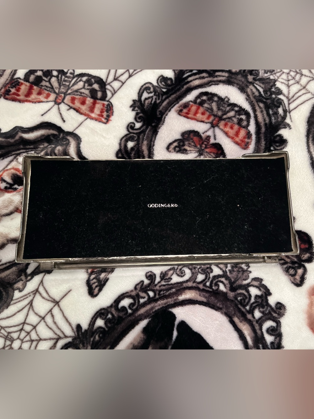 Godinger Vintage 1992 Silver Plate Ornate Rectangle Jewelry Hinged Box Velvet - Picture 3 of 5